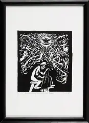 Jerzy Duda-Gracz, ZACZAROWANY KRAWIEC, 1964, linoryt, papier