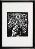 ZACZAROWANY KRAWIEC by Jerzy Duda-Gracz, 1964, linoryt, papier, sold Jul 2007