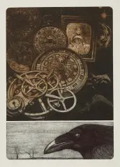 Daniel Zagórski, ABBADONA, 1984, akwaforta, akwatinta barwna, papier
