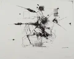 Henryk Ozóg, RYCERZ, 1983, akwaforta, akwatinta, papier