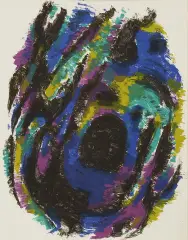 Alfred Manessier, BEZ TYTUŁU (wkładka do czasopisma "XXe Si&egrave;, litografia barwna, papier
