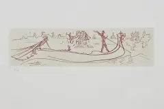 Salvador Dalí, WIZJA WENECJI (VISION OF VENICE), 1976, akwaforta sepiowa, papier