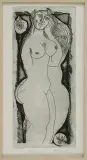 Stanisław Dawski, AKTY STOJĄCE, akwaforta, akwatinta, papier