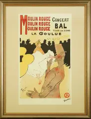 Henri Toulouse-Lautrec, Plakat: Moulin Rouge. Concert. Bal, litografia barwna, papier