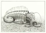 Golarka poboczy z cyklu Maszyny budowlane by Jacek Yerka, 2007, ołówek, papier, sold Jun 2007
