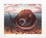Brontosaurus civitas by Jacek Yerka, 2007, giclee, sold Jun 2007