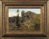 Henryk Grabiński, PEJZAŻ Z OKOLIC OJCOWA, 1880, olej, płótno