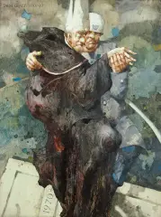 Jerzy Duda-Gracz, LE PETITE CONTREDANCE, 1990, olej, płyta pilśniowa
