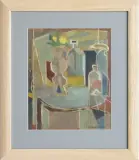 MARTWA NATURA by Maria Ewa Łunkiewicz-Rogoyska, 1956, olej, papier, offered Jun 2007