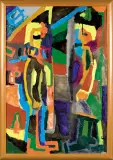 DWIE POSTACIE by Piotr Młodożeniec, ok. 1997, olej, tektura, offered Jun 2007