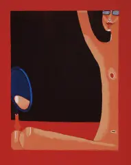 Jerzy Nowosielski, Akt z lustrem, 1999, serigrafia, papier