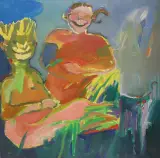 Gabriela Miłowska, KRÓLU MÓJ, 1988, olej, płótno