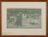 Max Liebermann, Kobiety zbierające drewno, litografia, papier
