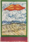 Usta by Jan Lebensztejn, litografia barwna, papier, sold May 2007