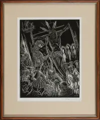 Stefan Mrozewski, Z cyklu ilustracji do, drzeworyt, papier