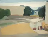 Michał Moląg, Pejzaż 1988, olej, płótno