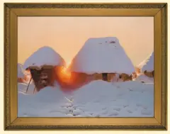 Roman Bratkowski, Zima pod Lwowem, 1911, olej, płótno