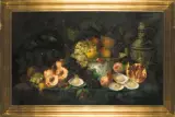 Robert Schmidt, MARTWA NATURA Z OWOCAMI I OSTRYGAMI, olej, płótno
