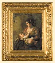 Albert Korneck, MACIERZYŃSTWO, 1882, olej, płótno