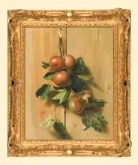 Antoine Dury, GAŁĄŹ JABŁONI, olej, płótno