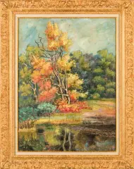 PEJZAŻ, 1932 (?) by Jan Peske, olej, płótno, sold May 2007