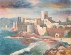 Ludwik Czajkowski, PEJZAŻ Z POŁUDNIOWEJ FRANCJI, 1960, olej, płótno