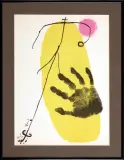 Bez tytułu by Joan Miró, 1956, litografia barwna, papier, sold Apr 2007