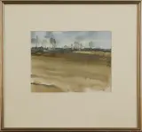 Marek Ałaszewski, Pejzaż Świętokrzyski II, akwarela, papier