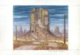 Jacek Yerka, Rock-And-Street, 2003, kredki barwne, ołówek, gwasz, tempera, karton