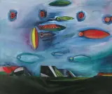 Jacek Sroka, PEJZAŻ, 1993, olej, płótno