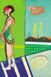 Marek Sapetto, NA PLENERZE, 1973, akryl, płótno