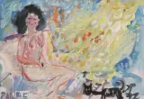 Jerzy Piotrowicz, DANAE, 1997, gwasz, akwarela, pastel, papier