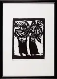 Kapores, z cyklu Judaica by Jerzy Duda-Gracz, 1964, linoryt, papier, sold Mar 2007