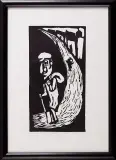 Kulawy Fiszke, z cyklu Judaica by Jerzy Duda-Gracz, 1964, linoryt, papier, sold Mar 2007