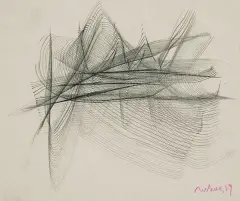 Marian Bogusz, Kompozycja, 1959, ołówek, papier