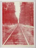 Droga by Jan Tarasin, 1990, serigrafia jednobarwna (czerwona), papier kremowy, sold Mar 2007