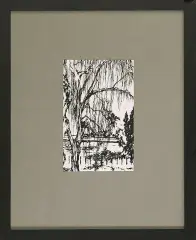 Jacek Barszcz, Wierzba przy murze Cytadeli, 2002, tusz pióro, papier