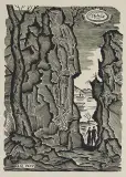 Leon Kosmulski, Skały, 1947, drzeworyt, papier kremowy