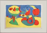 Bez tytułu by Joan Miró, 1953, litografia barwna, papier, offered Mar 2007