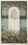 Labirynt by Krzysztof Wieczorek, 1979, akwaforta, sucha igła, papier, sold Mar 2007