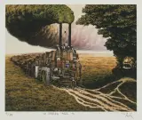 Green Age by Jacek Yerka, 1994, giclee, sold Mar 2007
