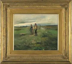 Józef Graczyński, Powrot z pola, olej, płótno