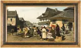 Wladislaw Szerner, Targ w miasteczku pod Krakowem, 1908, olej, płótno