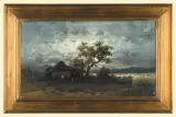 Jacob Gehrig, Nokturn. Chata rybacka nad wodą, 1875, olej, płótno