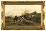 Ludwik Gędłek, Pożar w oddali !, lata 1880 - 1900, olej, płótno