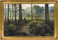 Skraj lasu by Józef Rapacki, 1894, olej, płótno, offered Mar 2007