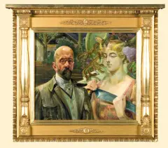 Jacek Malczewski, Autoportret z Thanatosem (z meduzą), 1920, olej, płótno