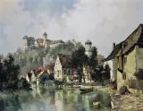 Ernst Bröcker, DOMY NA PODZAMCZU, PRZED 1939, olej, płótno
