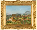 Józef Pankiewicz, Widok z winnicy w Cassis, 1928, olej, płótno