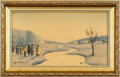 Marian Szczerbiński, NA POLOWANIU, 1920, akwarela, papier